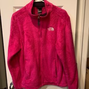 North Face Pink fuzzy jacket